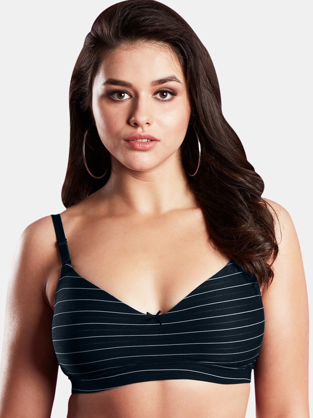 

Dazzle Medium Coverage Lightly Padded T-Shirt Bra, Navy blue
