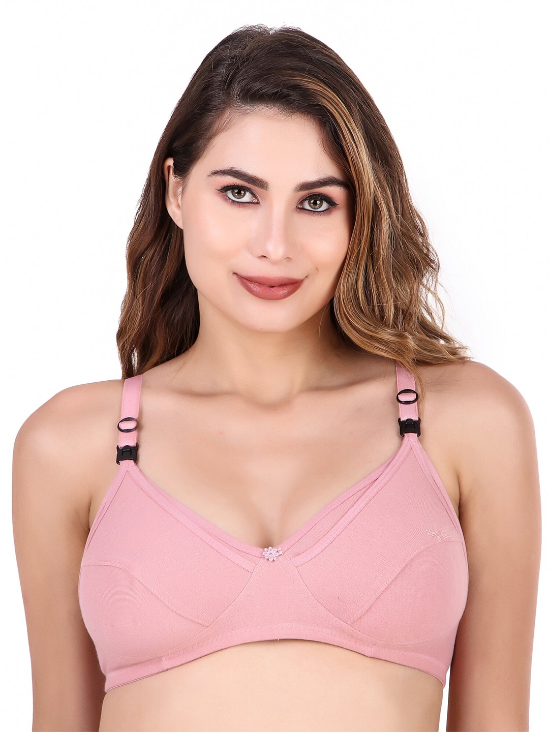 

Piylu Pack Of 3 Maternity Bra With Full Coverage All Day Comfort, Pink