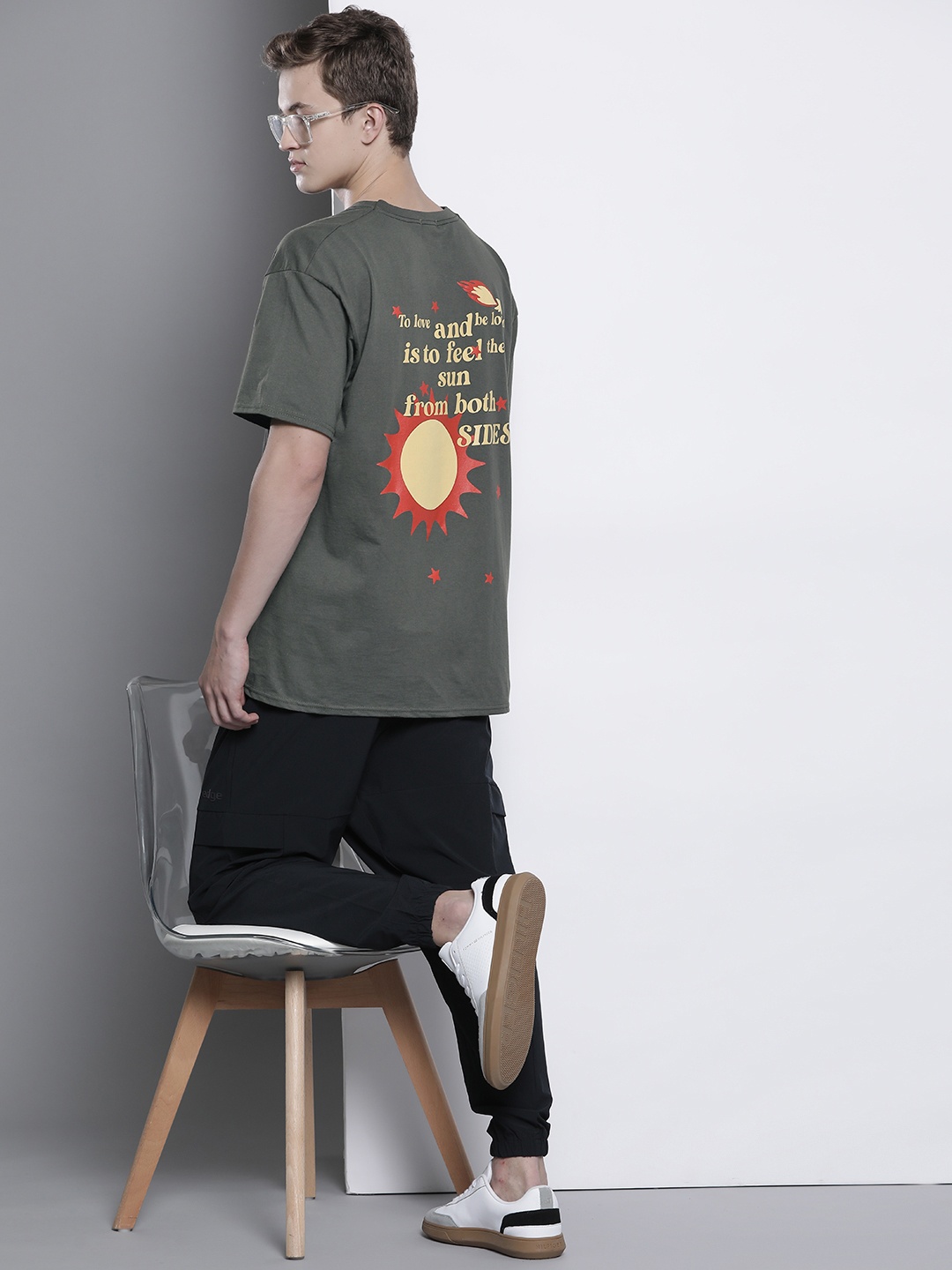 

boohooMAN Typography Printed Oversized T-shirt, Grey