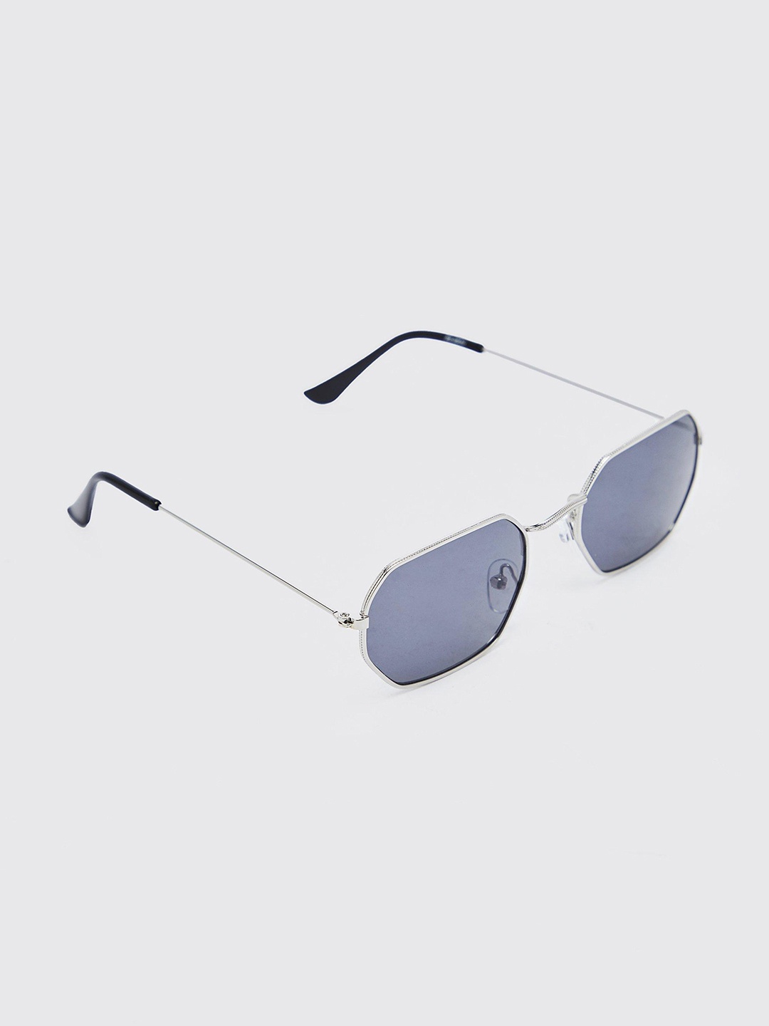 

boohooMAN Octagon Sunglasses, Blue