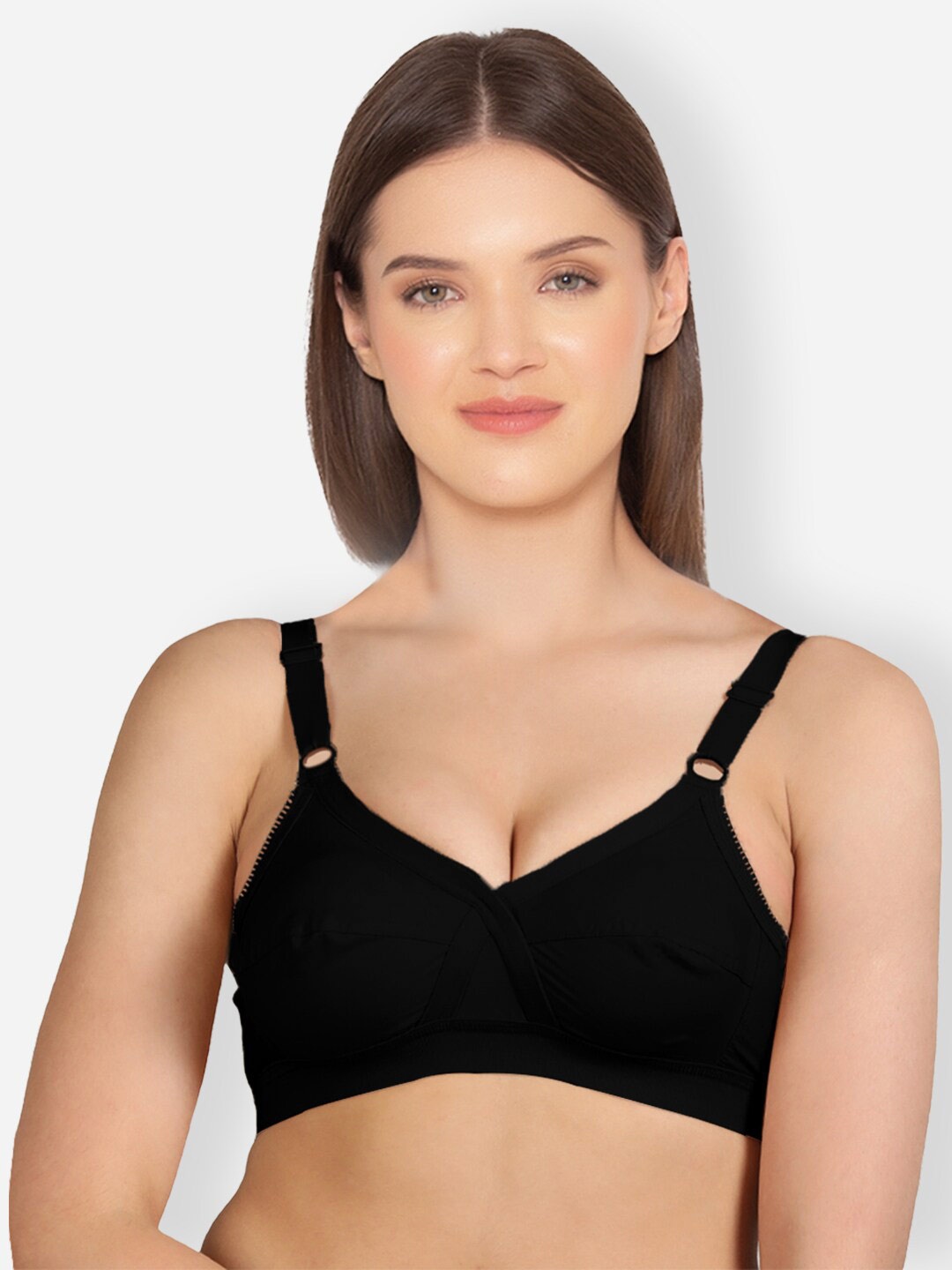 

GROVERSONS Paris Beauty Full Coverage Non Padded Everyday Bra With All Day Comfort, Black