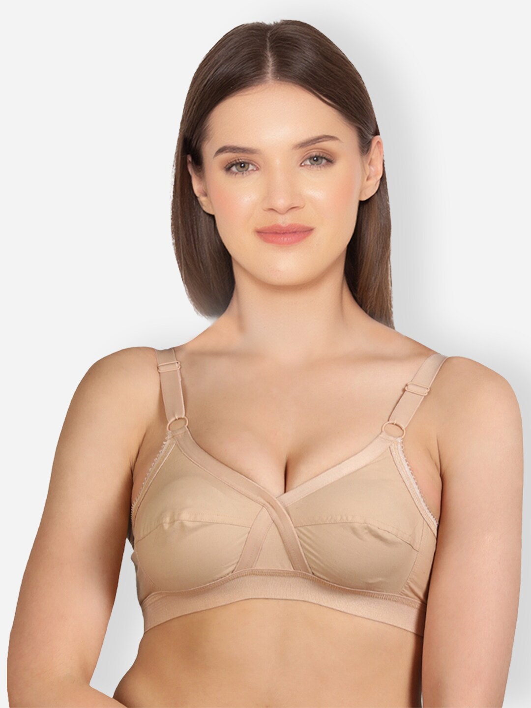 

GROVERSONS Paris Beauty Cotton Non Padded Full Coverage All Day Comfort Cut & Sew Bra, Nude