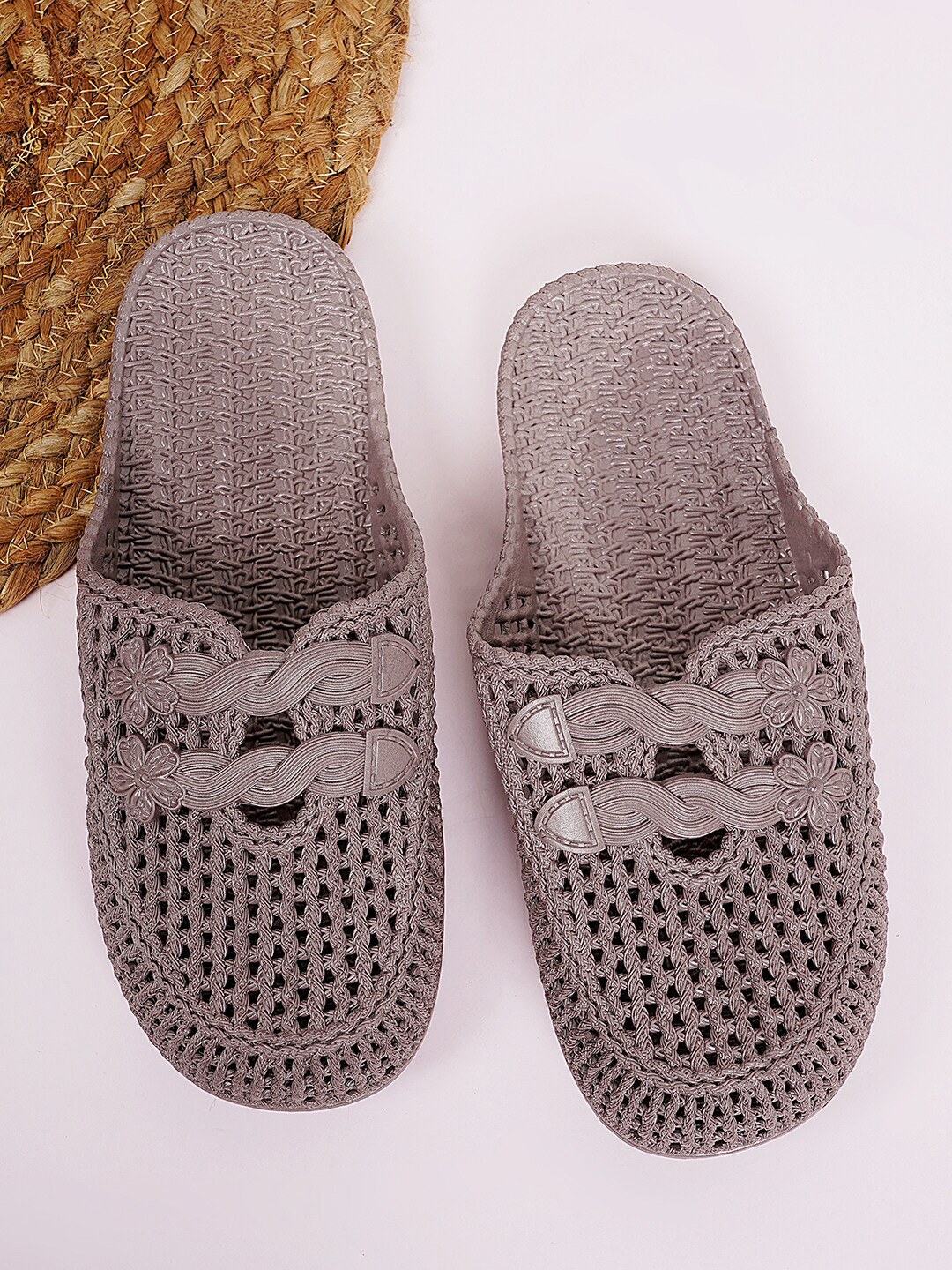 

Style Shoes Women Self Design Clogs, Grey