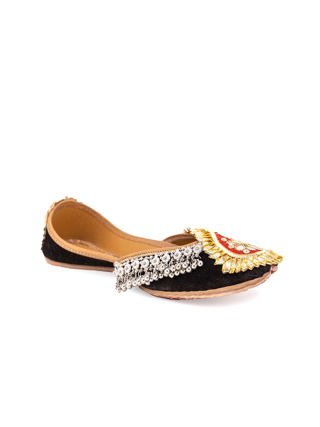 

5 ELEMENTS Embellished Mojaris Flats, Black