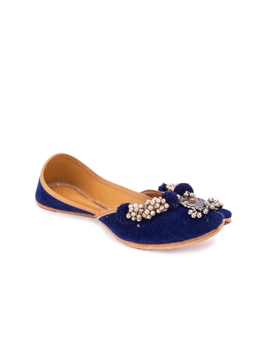 

5 ELEMENTS Embellished Mojaris Flats, Blue