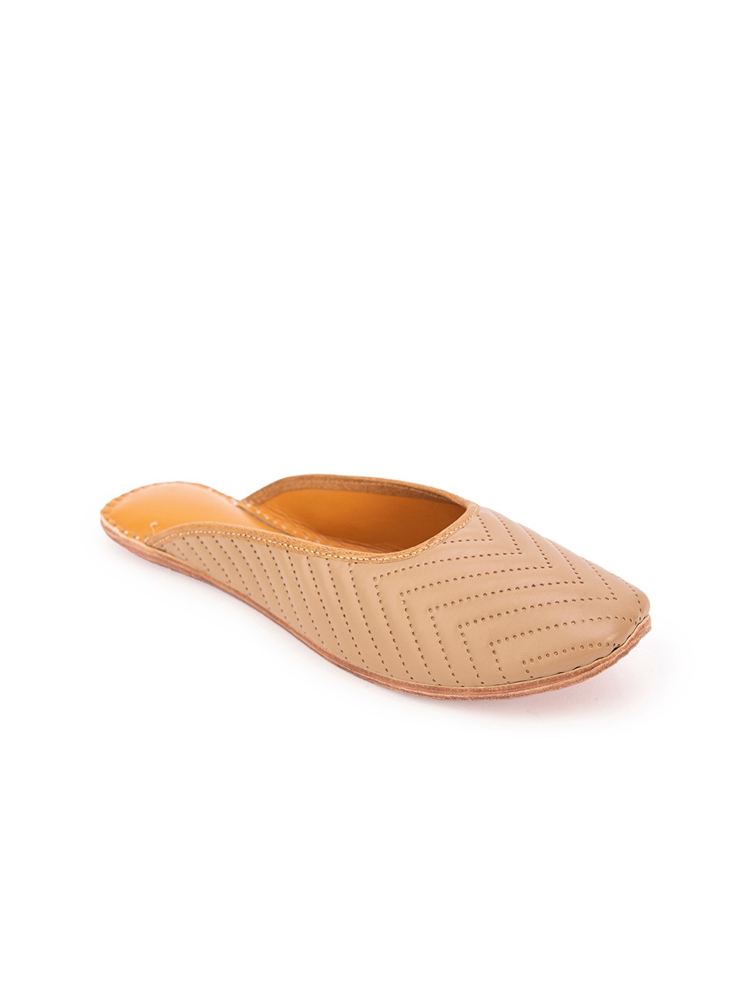 

5 ELEMENTS Quilted Mules Flats, Beige
