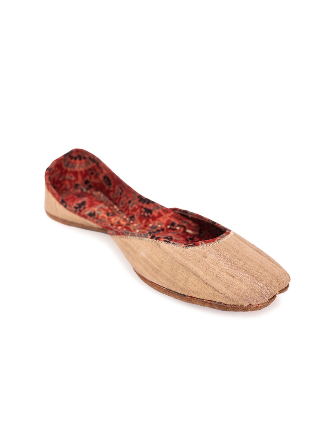 

5 ELEMENTS Printed Round Toe Fabric Mojaris, Beige