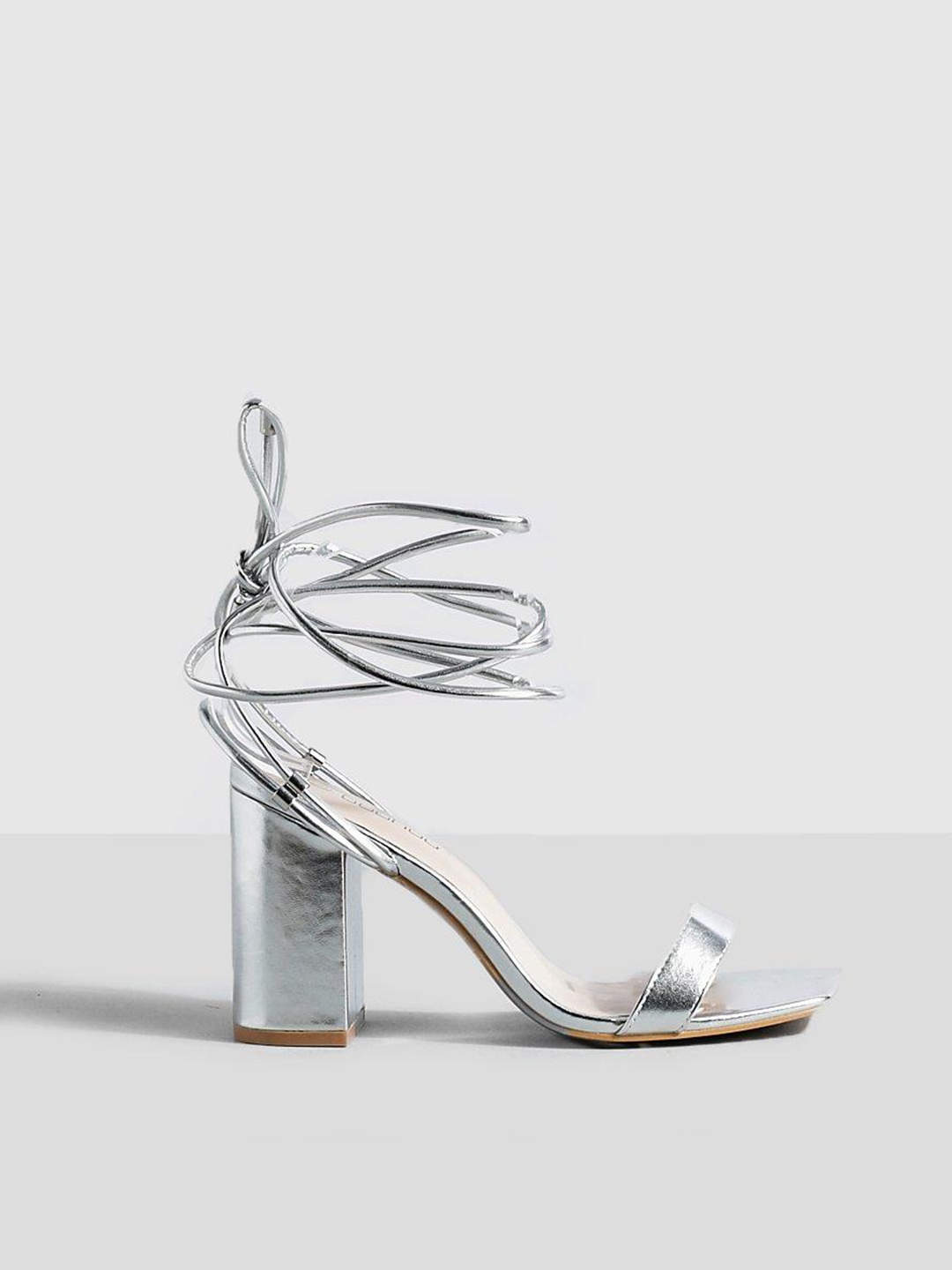 

Boohoo Women Party Block Heels, Silver