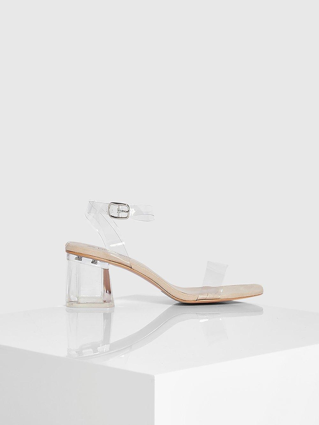 

Boohoo Women Transparent Block Heels