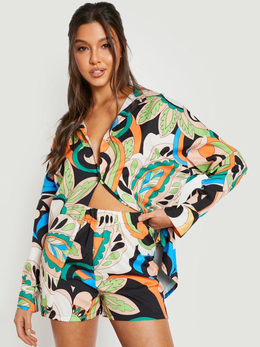 

Boohoo Abstract Print Co-Ords, Green