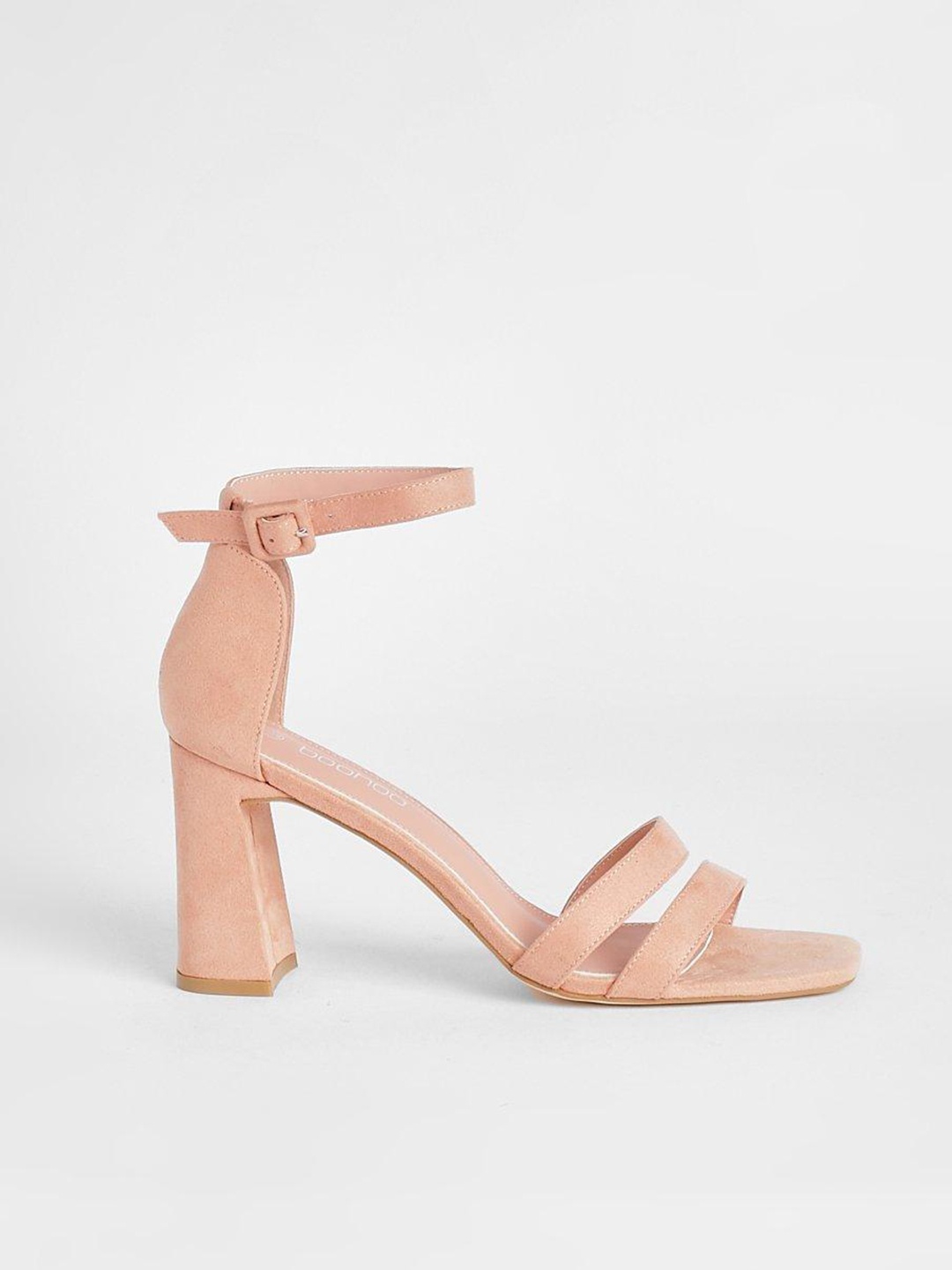 

Boohoo Suede Block Heels, Pink