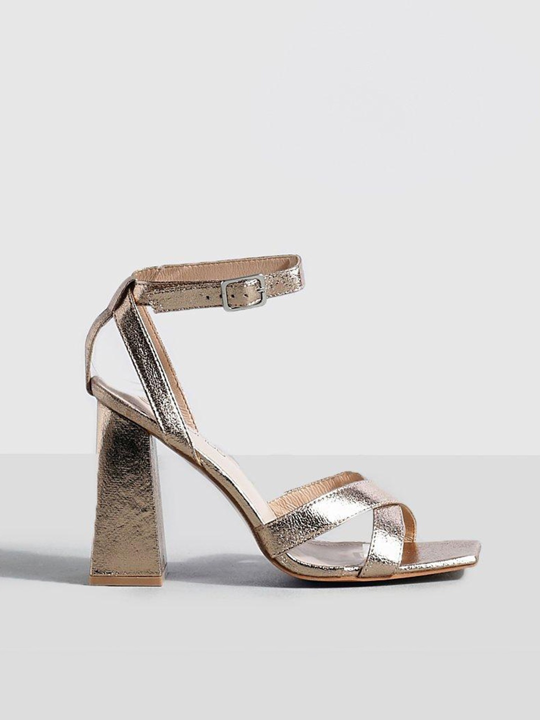 

Boohoo Grey Block Sandals