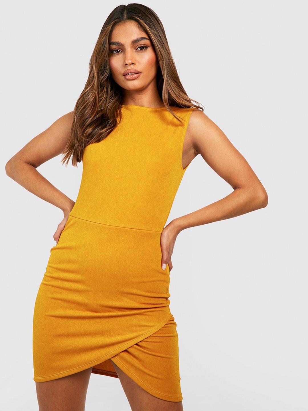 

Boohoo Bodycon Mini Dress, Mustard