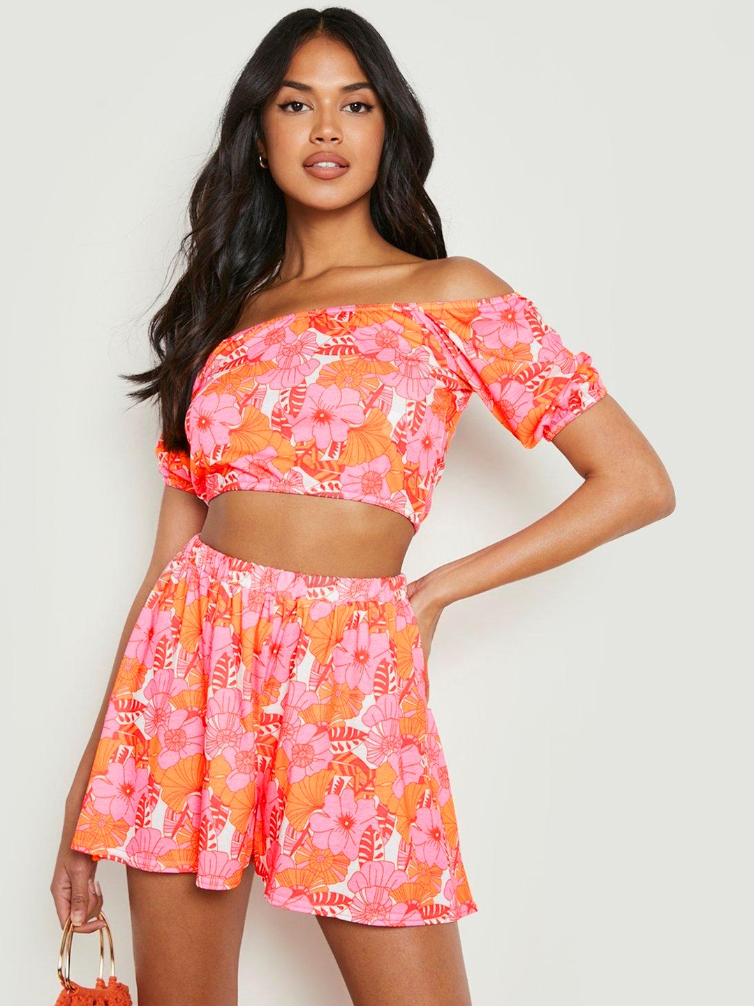 

Boohoo Women Printed Co-ords, Pink