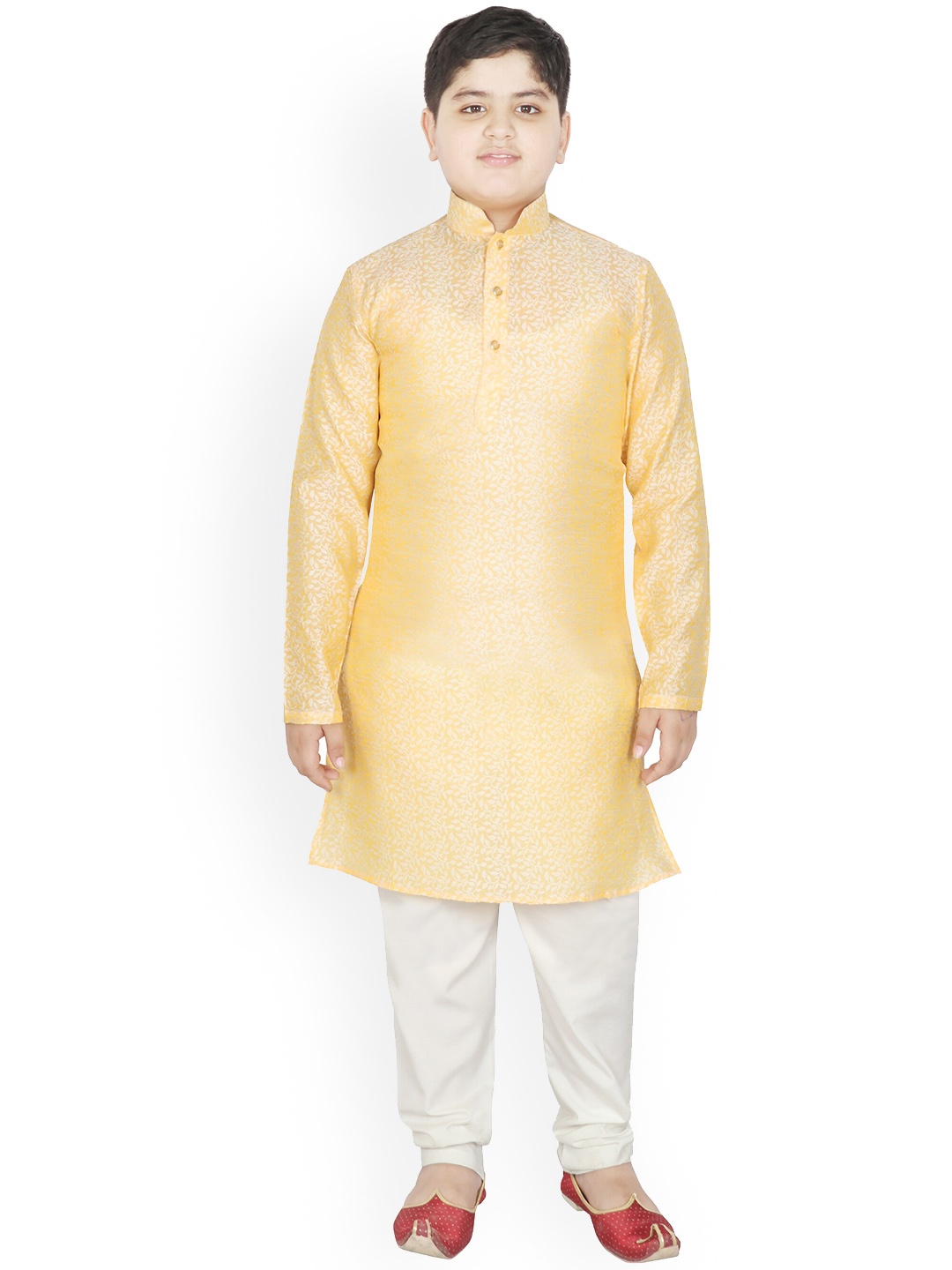 

SG YUVRAJ Boys Woven Design Regular Kurta With Pyjamas, Beige