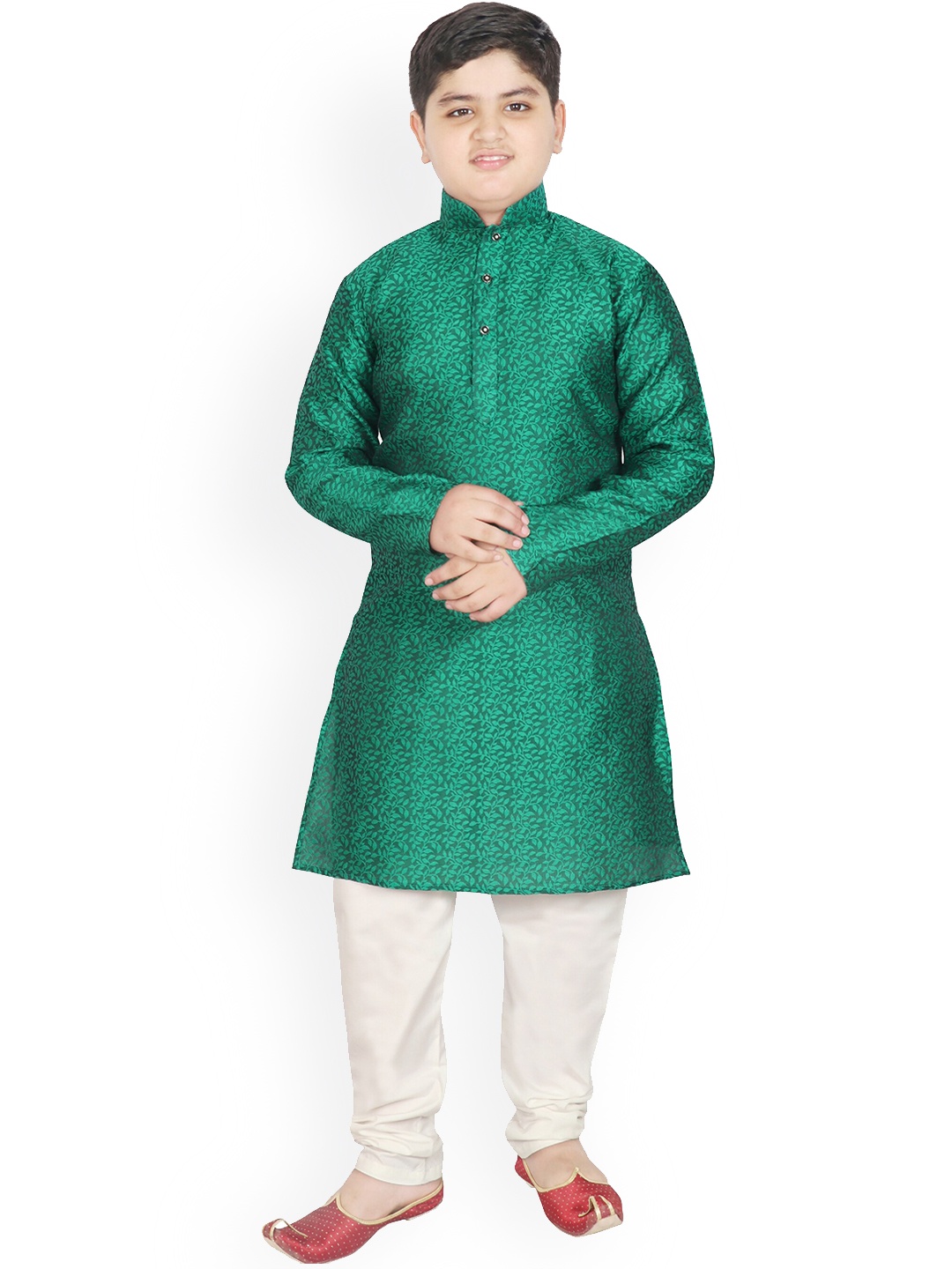

SG YUVRAJ Boys Woven Design Regular Kurta With Pyjamas, Teal