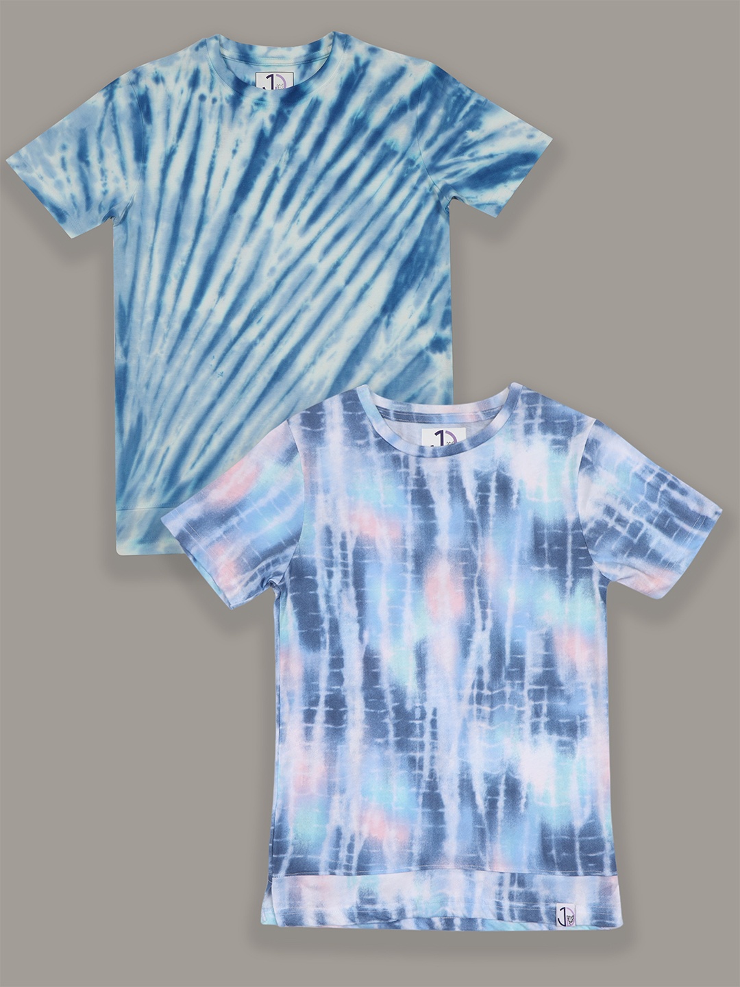 

Jumping Joey Boys Pack Of 2 Tie & Dyed Pure Cotton T-shirt, White