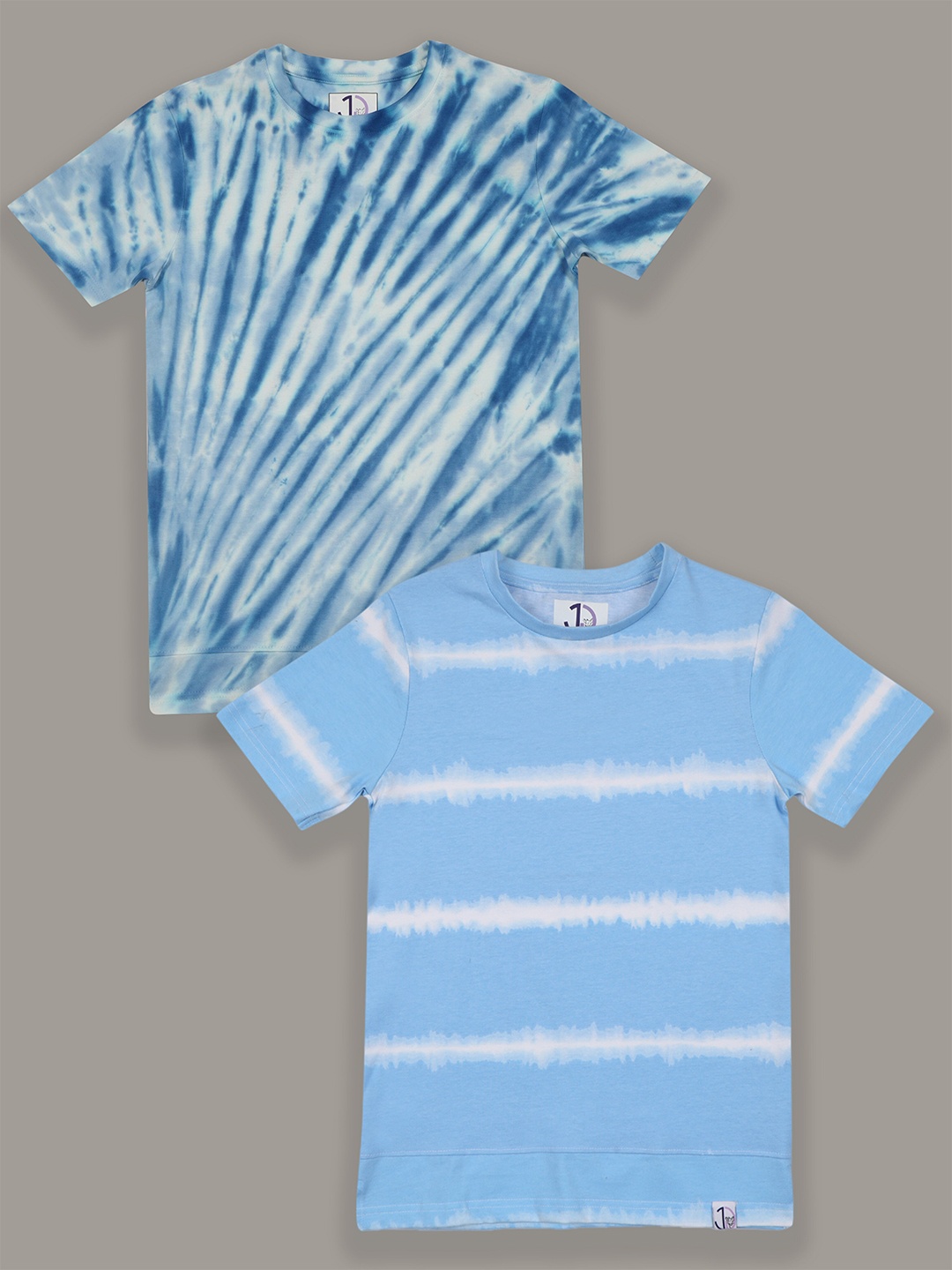 

Jumping Joey Boys Pack Of 2 Tie & Dye Pure Cotton T-shirts, Blue