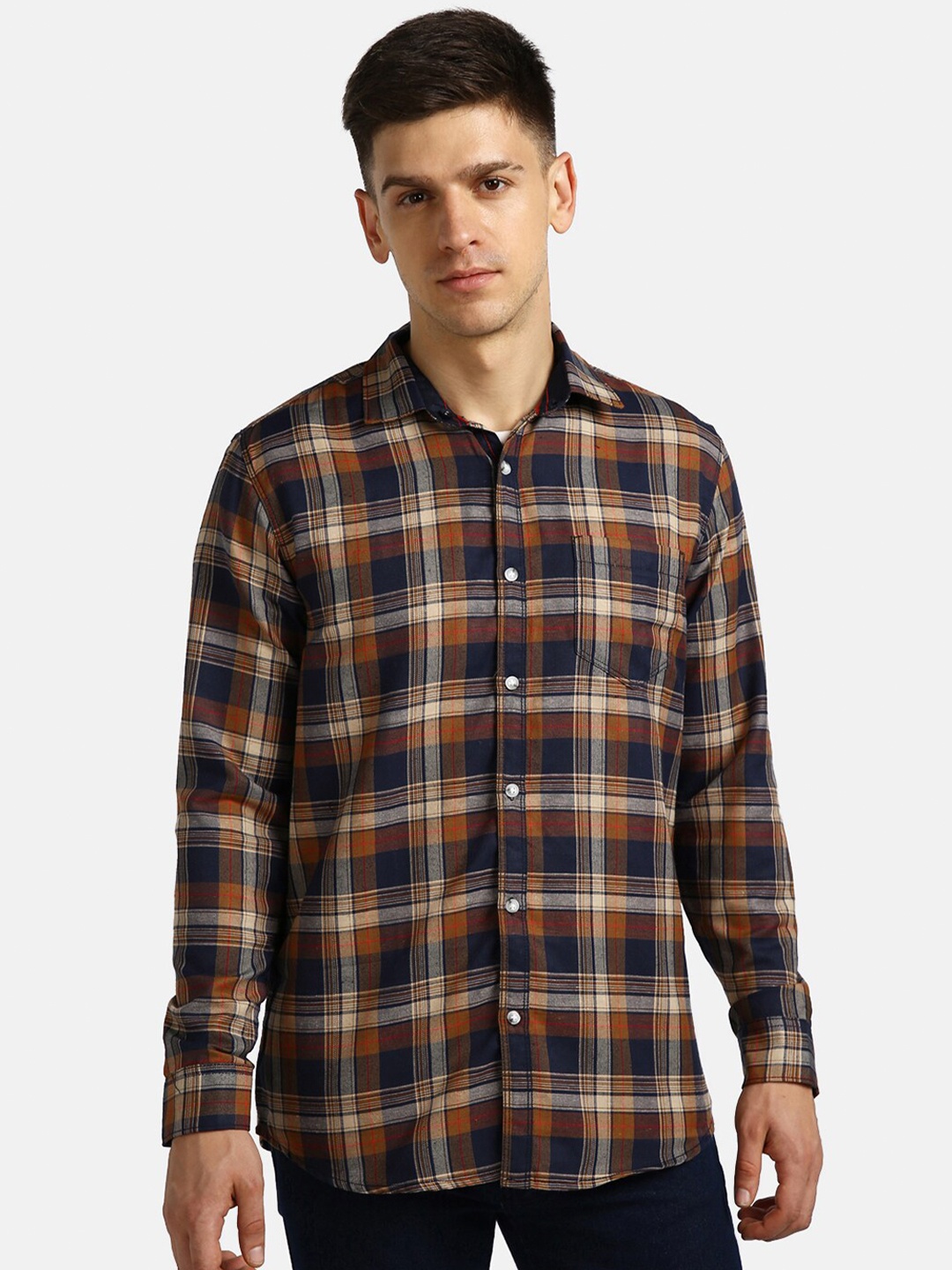 

Urbano Fashion Slim Fit Tartan Checked Casual Shirt, Multi