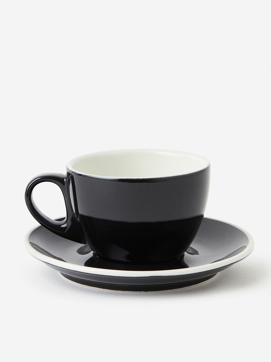 

H&M Black Cappuccino Cup & Saucer