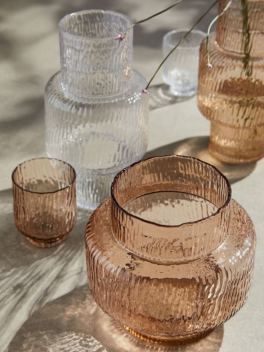 

H&M Beige Glass Vase