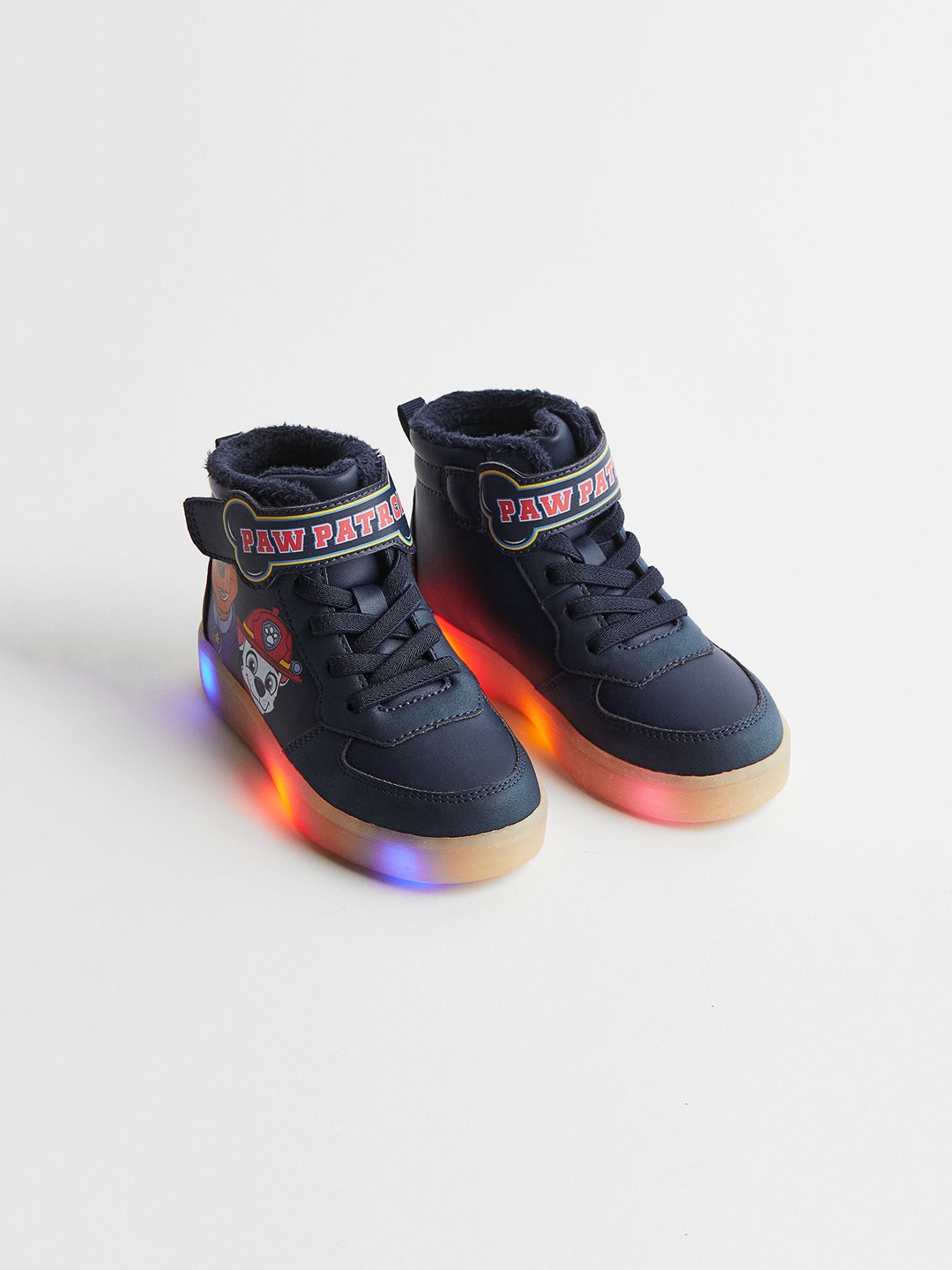 

H&M Boys Warm-Lined Flashing Hi-Tops, Blue