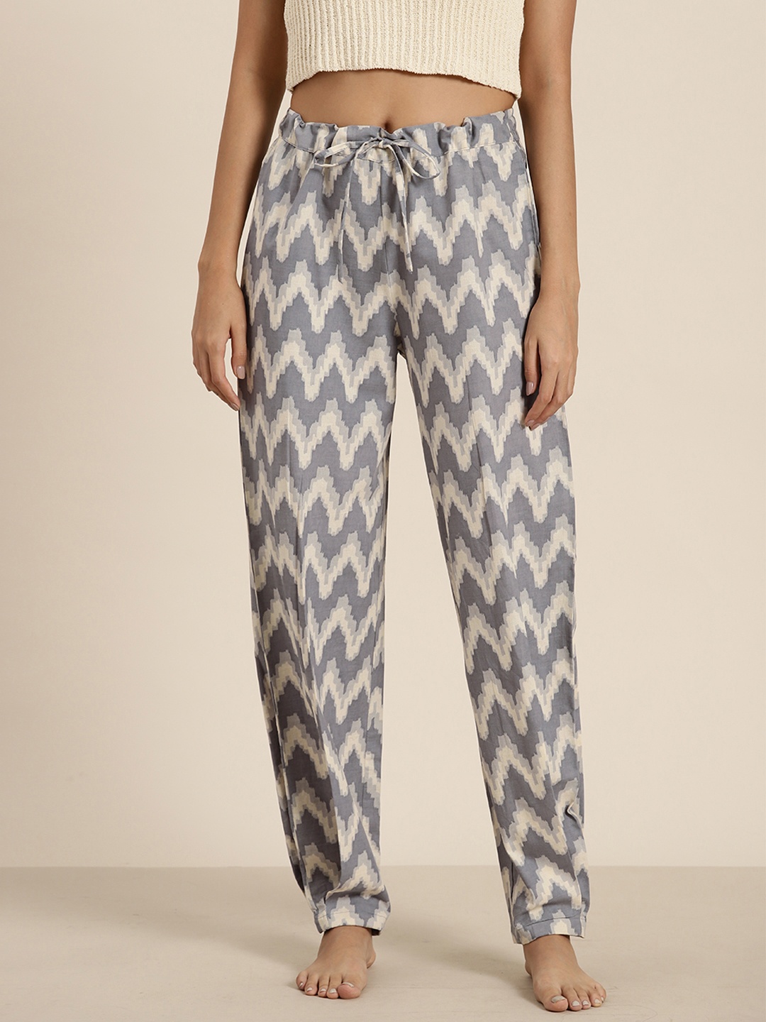 

MBeautiful Printed Lounge Pants, Grey