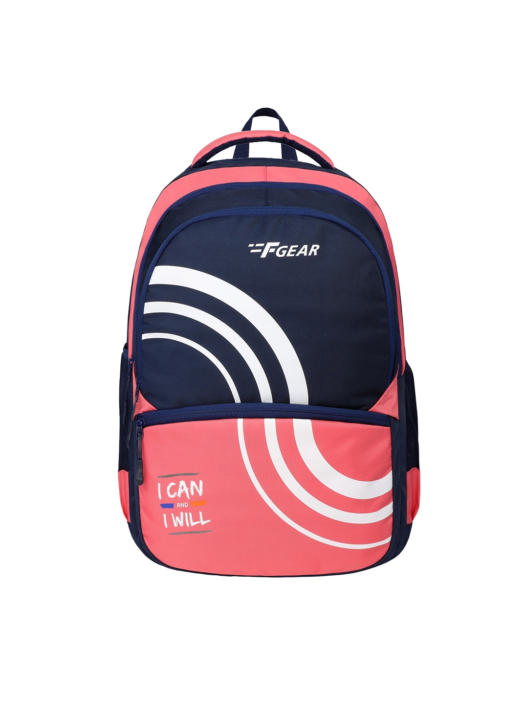 

F Gear Unisex Graphic Printed Medium Backpack, Navy blue