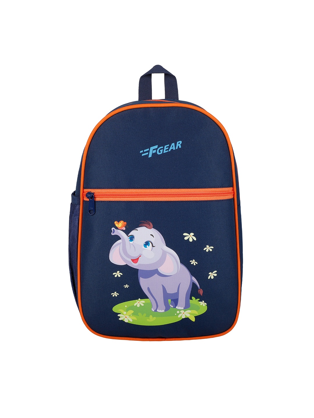 

F Gear Unisex Kids Graphic Printed Medium Padded Backpack, Navy blue