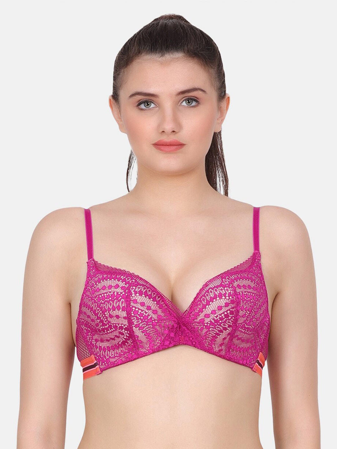 

Amour Secret Full Coverage Lightly Padded Bra All Day Comfort, Pink