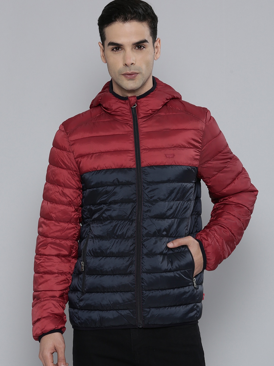 

Levis Colourblocked Puffer Jacket, Red