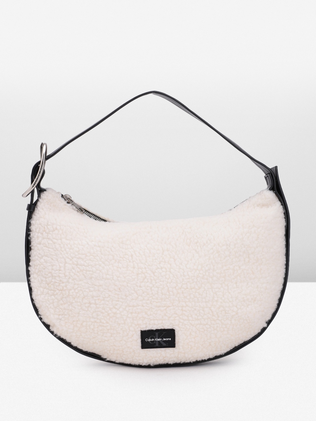 

Calvin Klein Sherpa Solid Hobo Bag, White