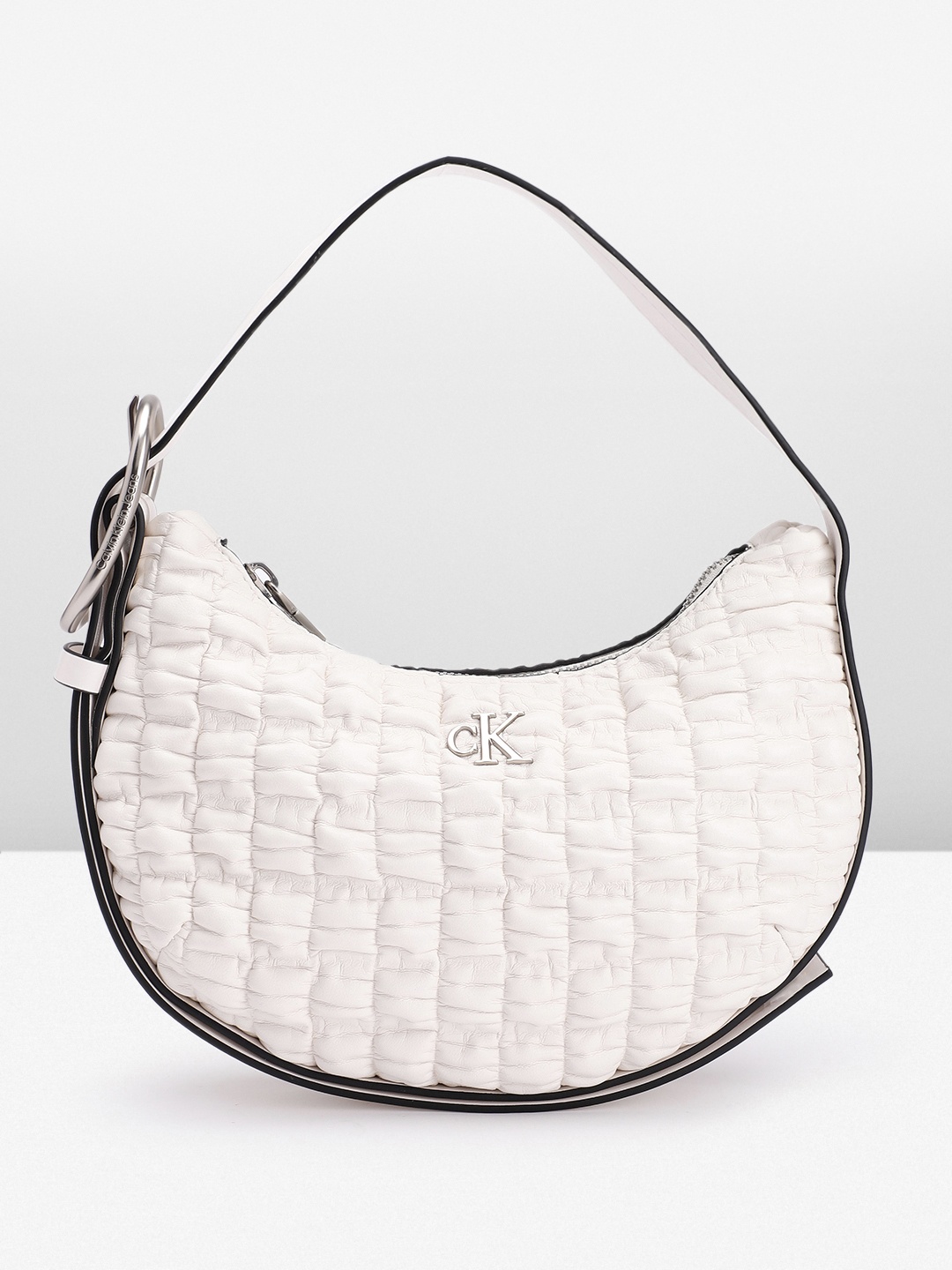 

Calvin Klein Women Solid Hobo Bag, White