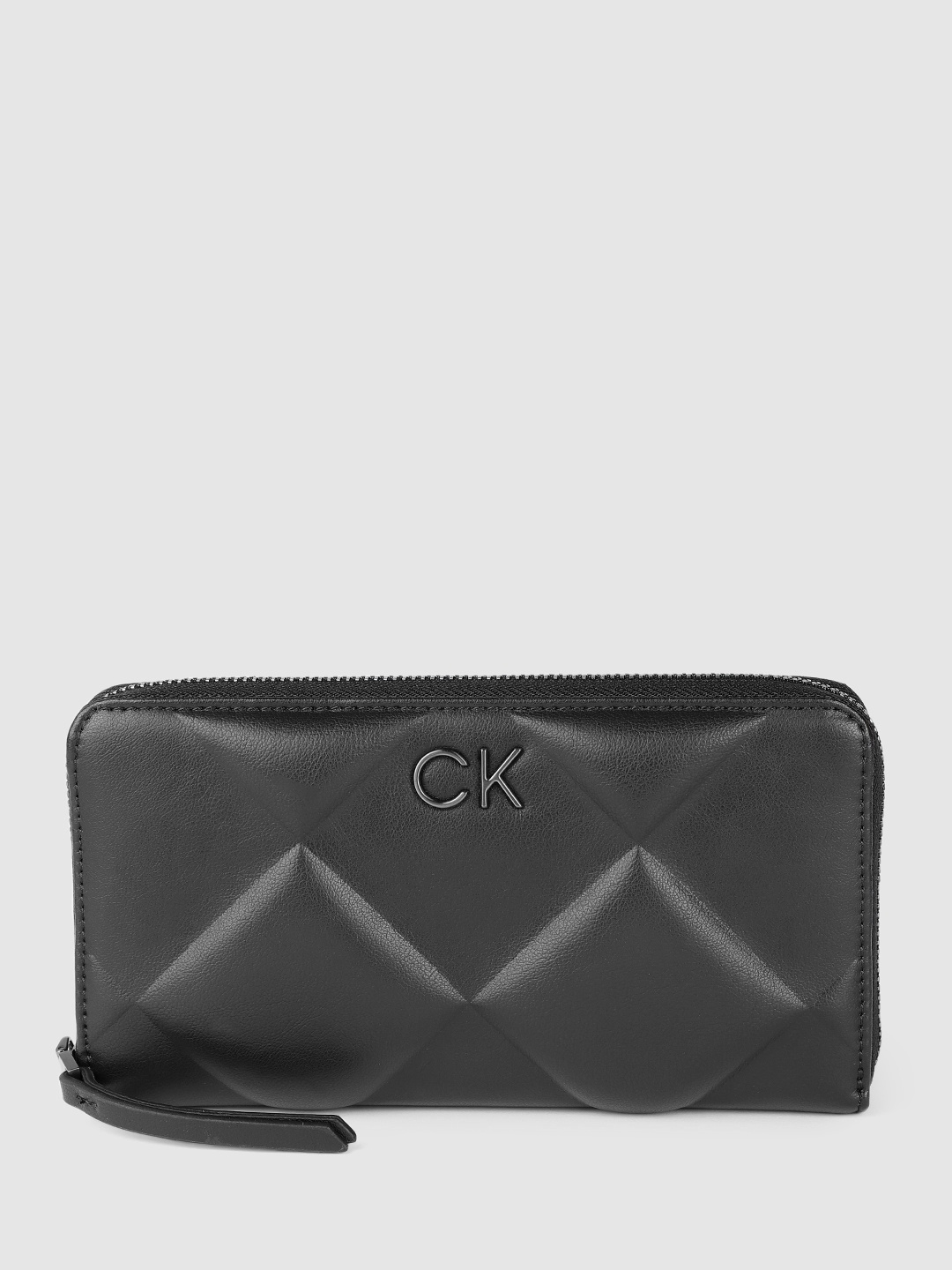 

Calvin Klein Women Quilted Zip Around Wallet, Black