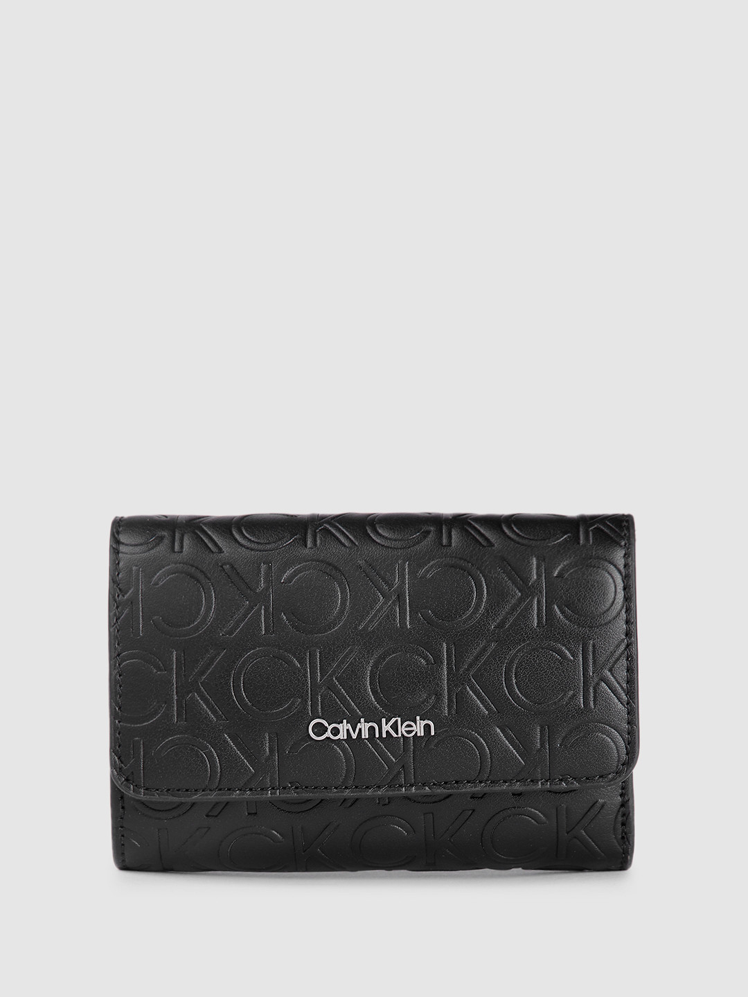 

Calvin Klein Women Textured Two Fold Wallet, Black