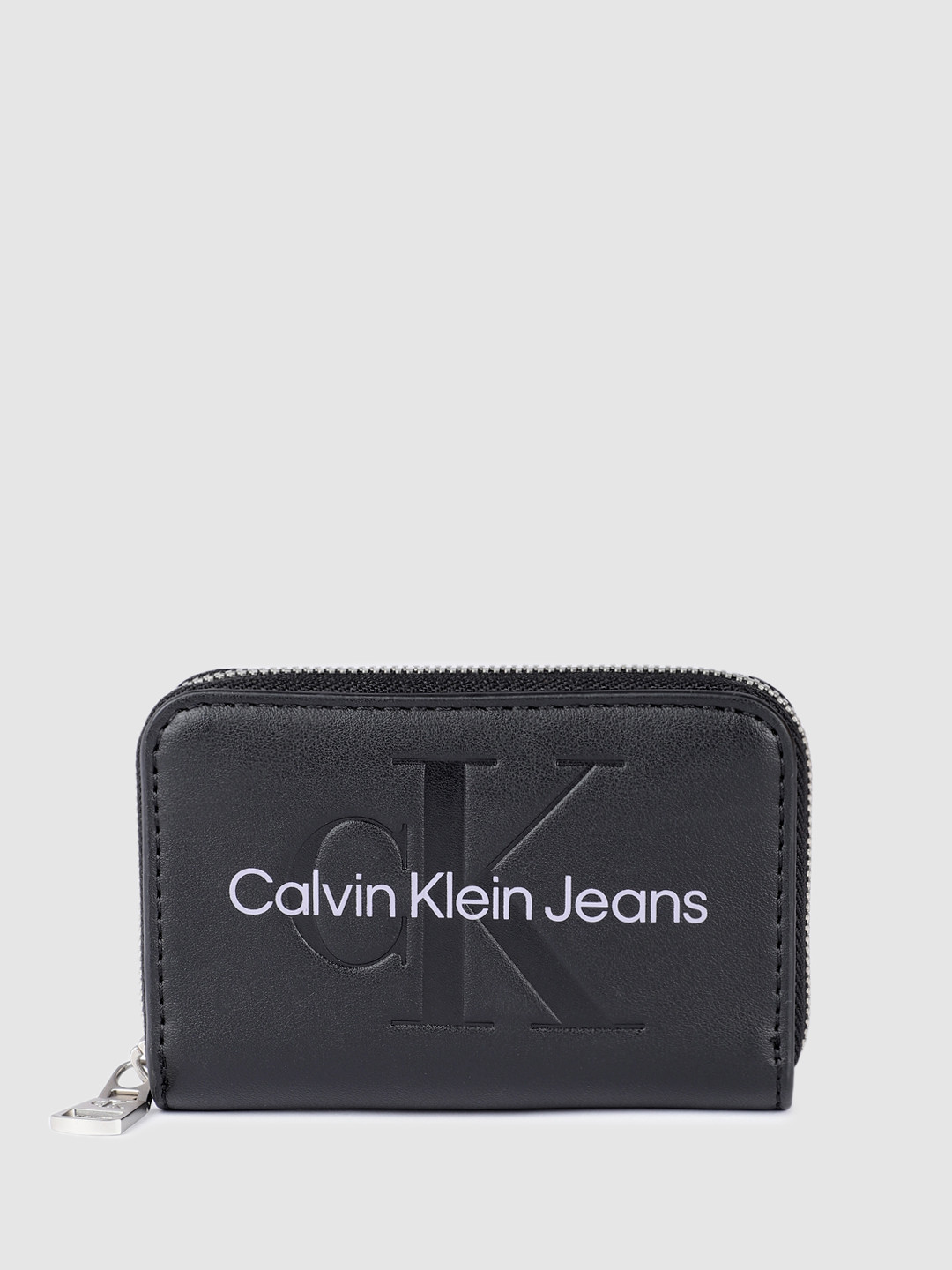 

Calvin Klein Women Brand Logo Printed Zip Around Wallet, Black