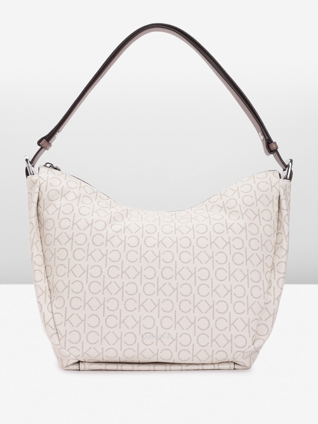 

Calvin Klein Women Printed Hobo Bag, Off white