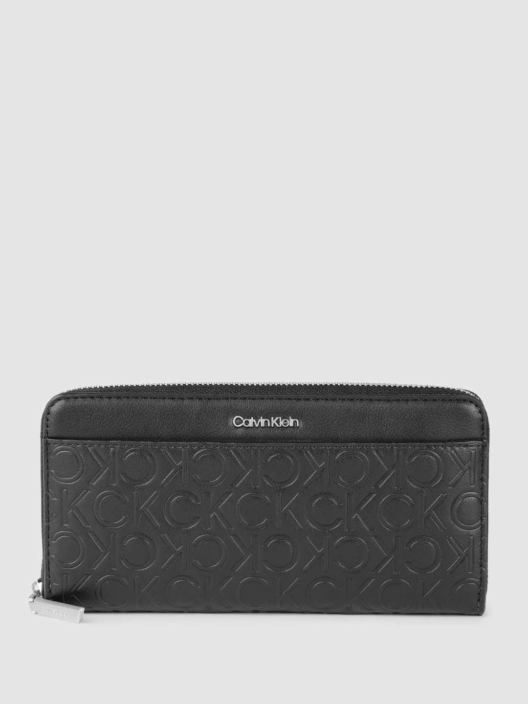 

Calvin Klein Women Textured Zip Around Wallet, Black