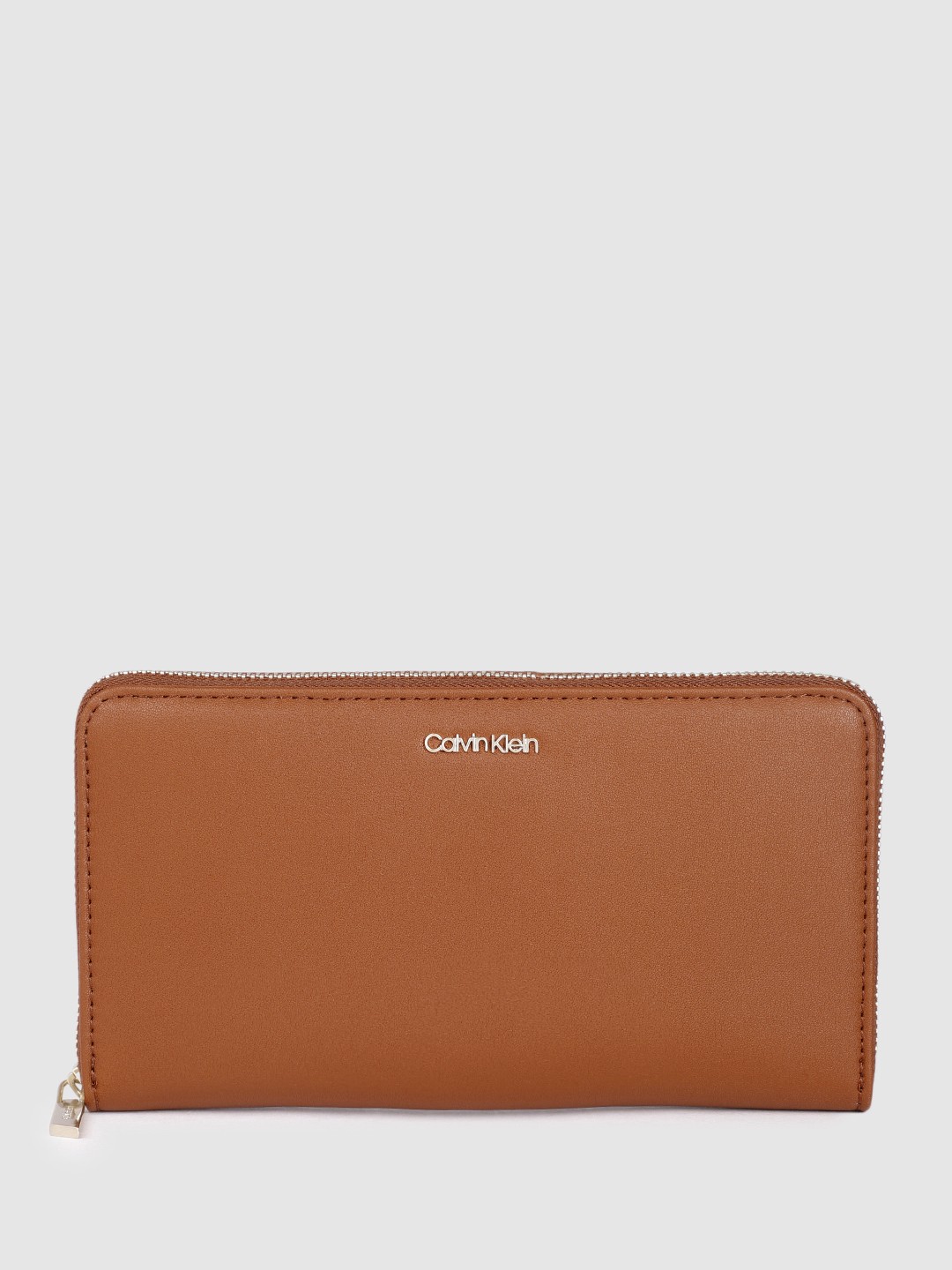 

Calvin Klein Women Solid Zip Around Wallet, Brown