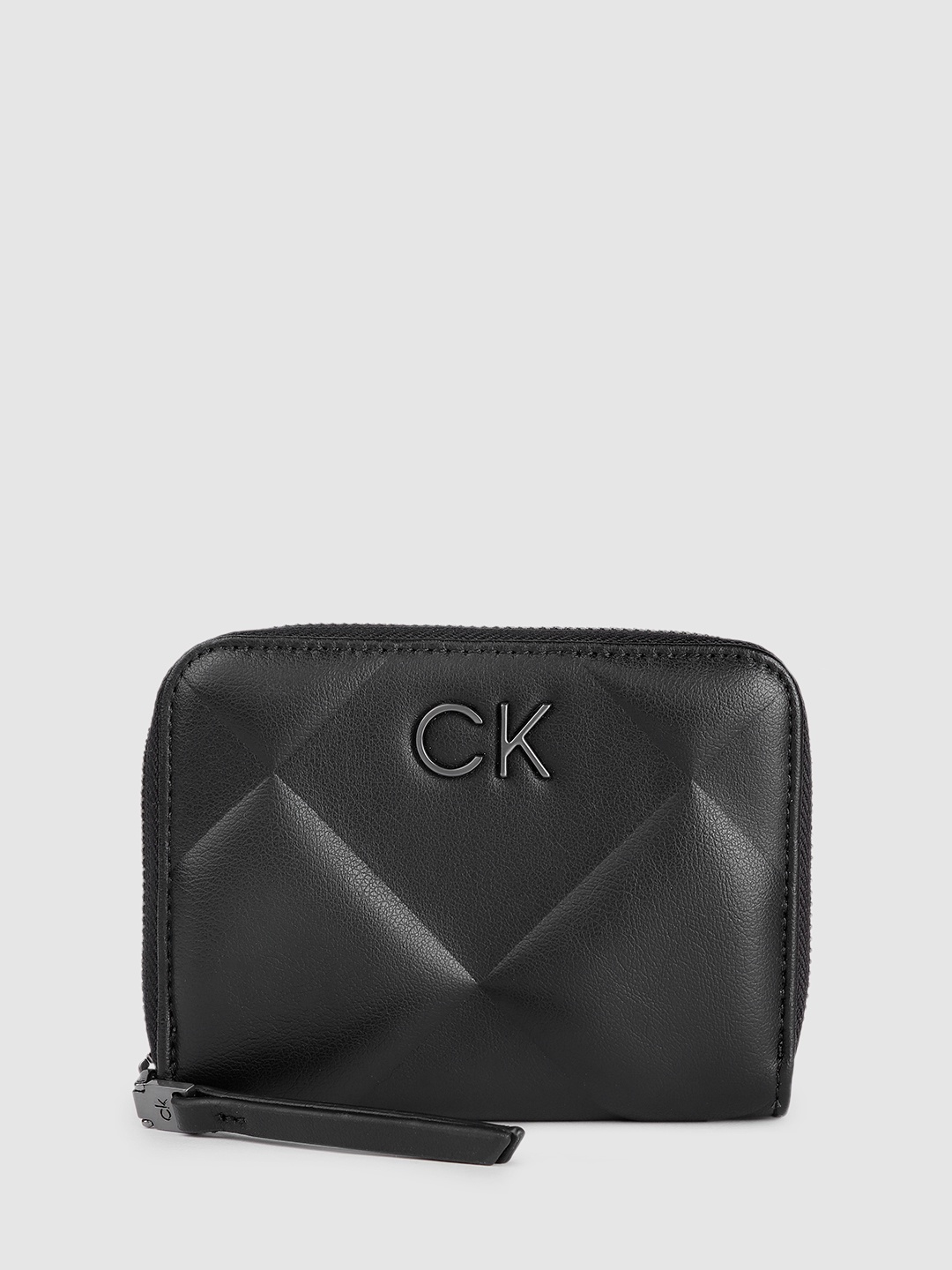 

Calvin Klein Women Quilted Zip Around Wallet, Black