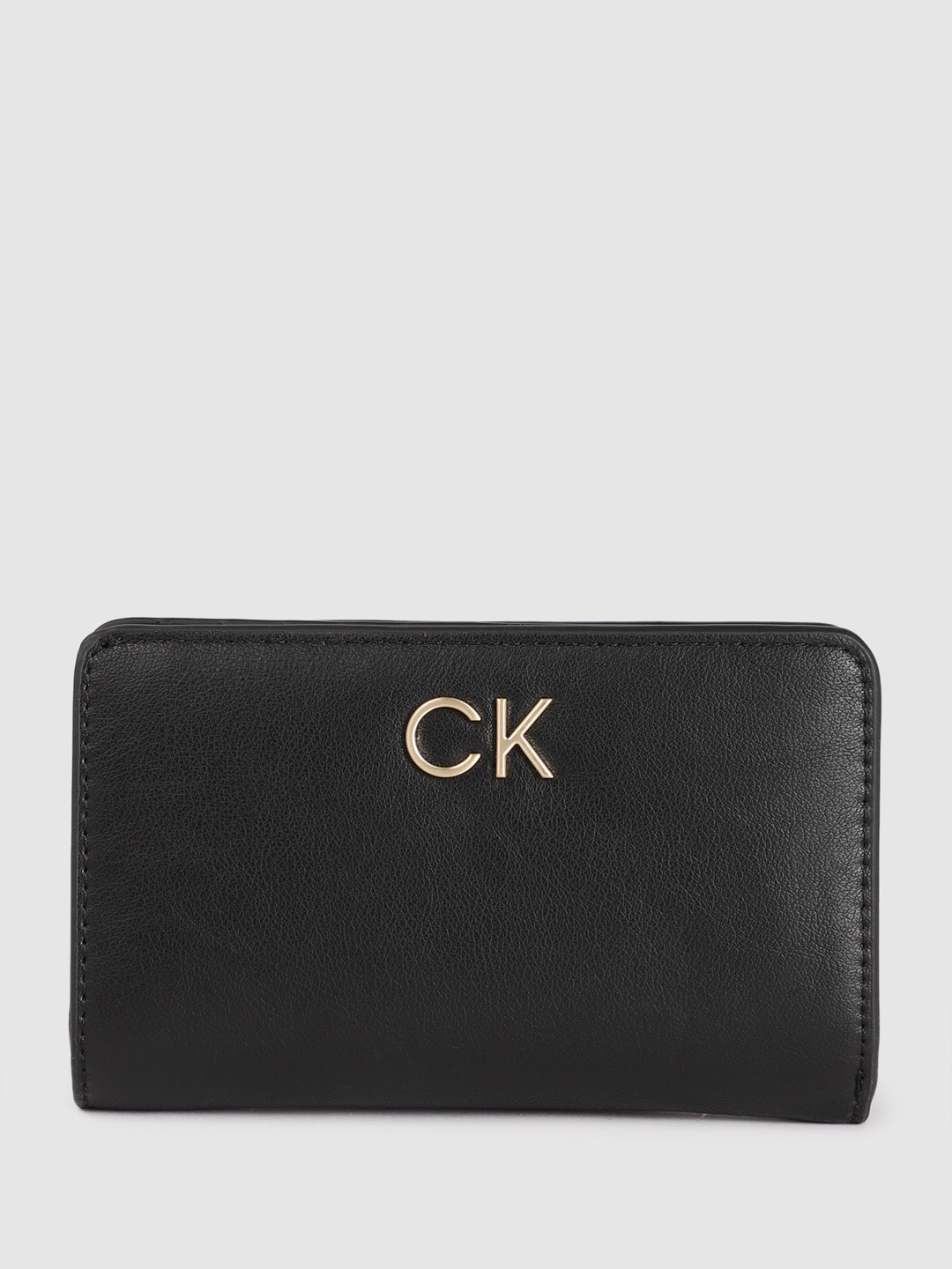 

Calvin Klein Women Solid Two Fold Wallet, Black