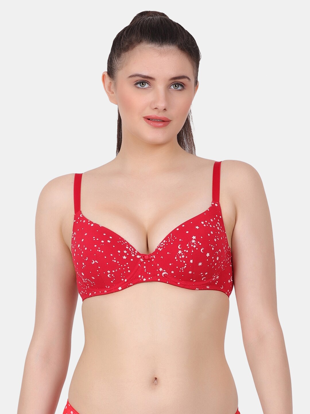 

Amour Secret Full Coverage Underwired Lightly Padded Bra With All Day Comfort, Red