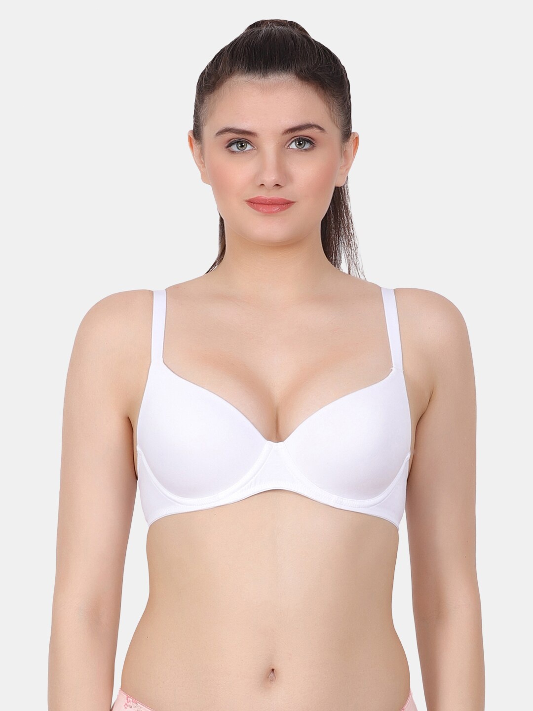 

Amour Secret Bra Seamless Cups Full Coverage Underwired Lightly Padded-PD9324_Wht, White