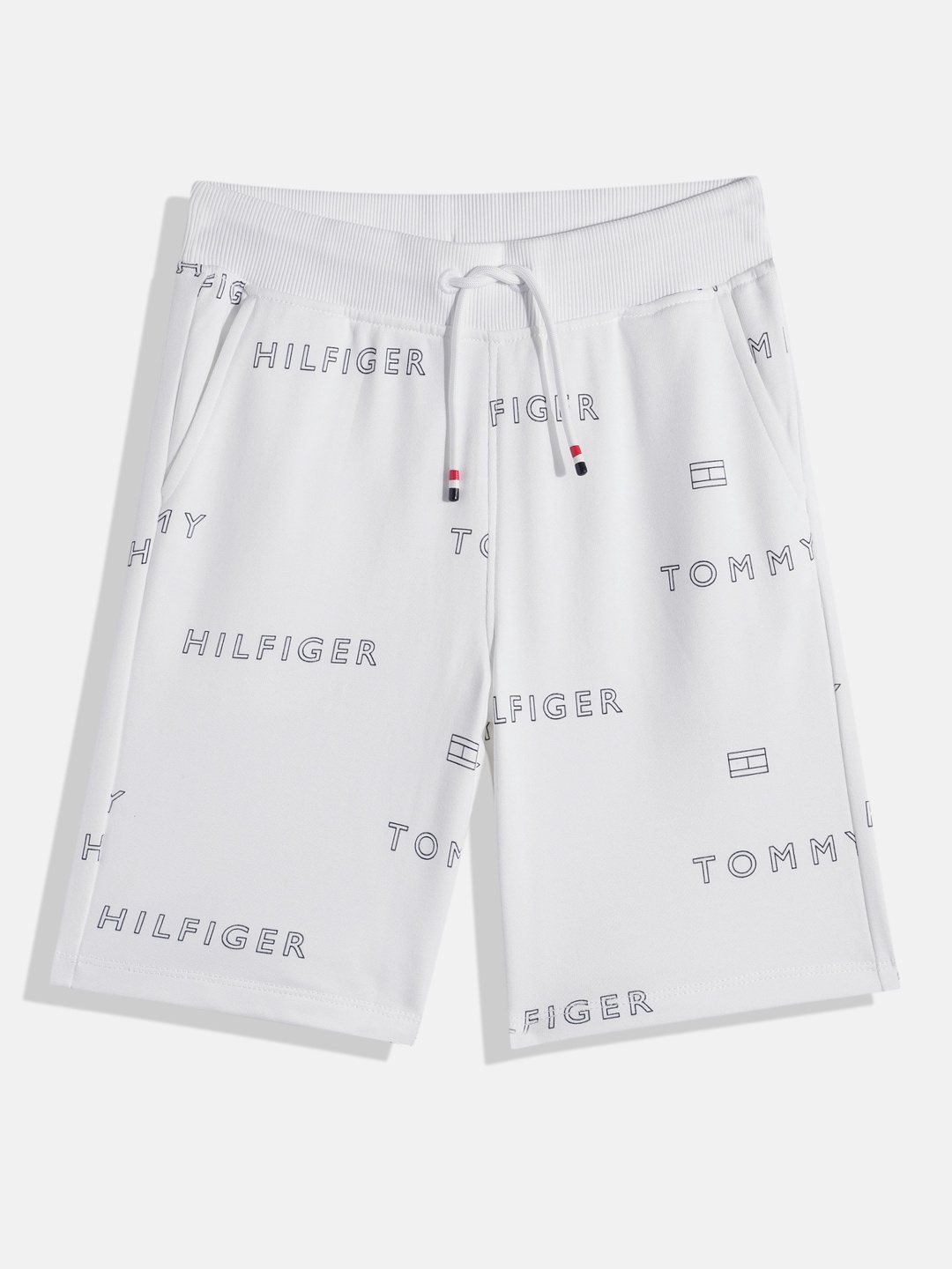 

Tommy Hilfiger Boys Brand Logo Printed Shorts, White