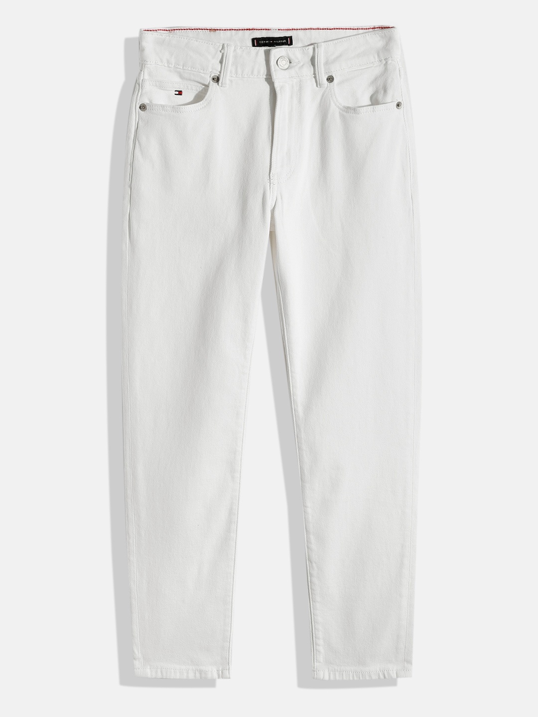 

Tommy Hilfiger Boys Straight Fit Embroidered Stretchable Jeans, White