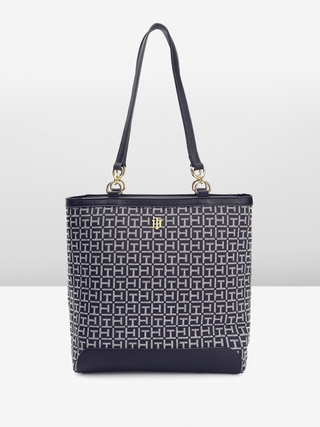 

Tommy Hilfiger THELMA II Brand Logo Printed Shoulder Bag, Black