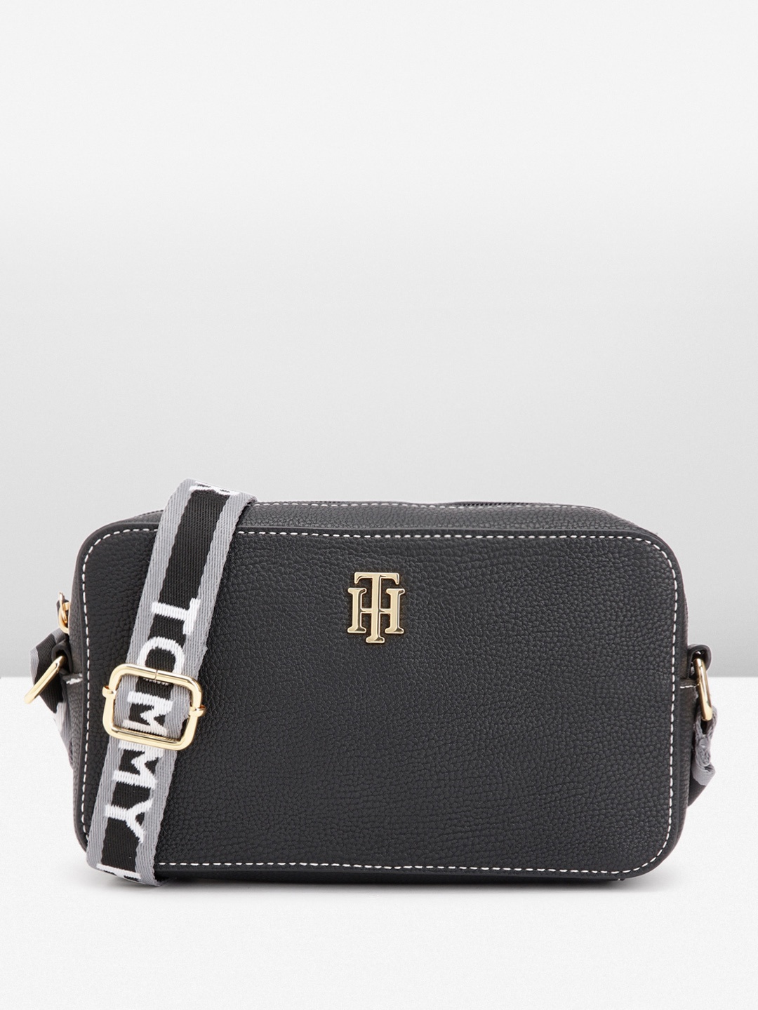 

Tommy Hilfiger Structured Crossbody Sling Bag, Black