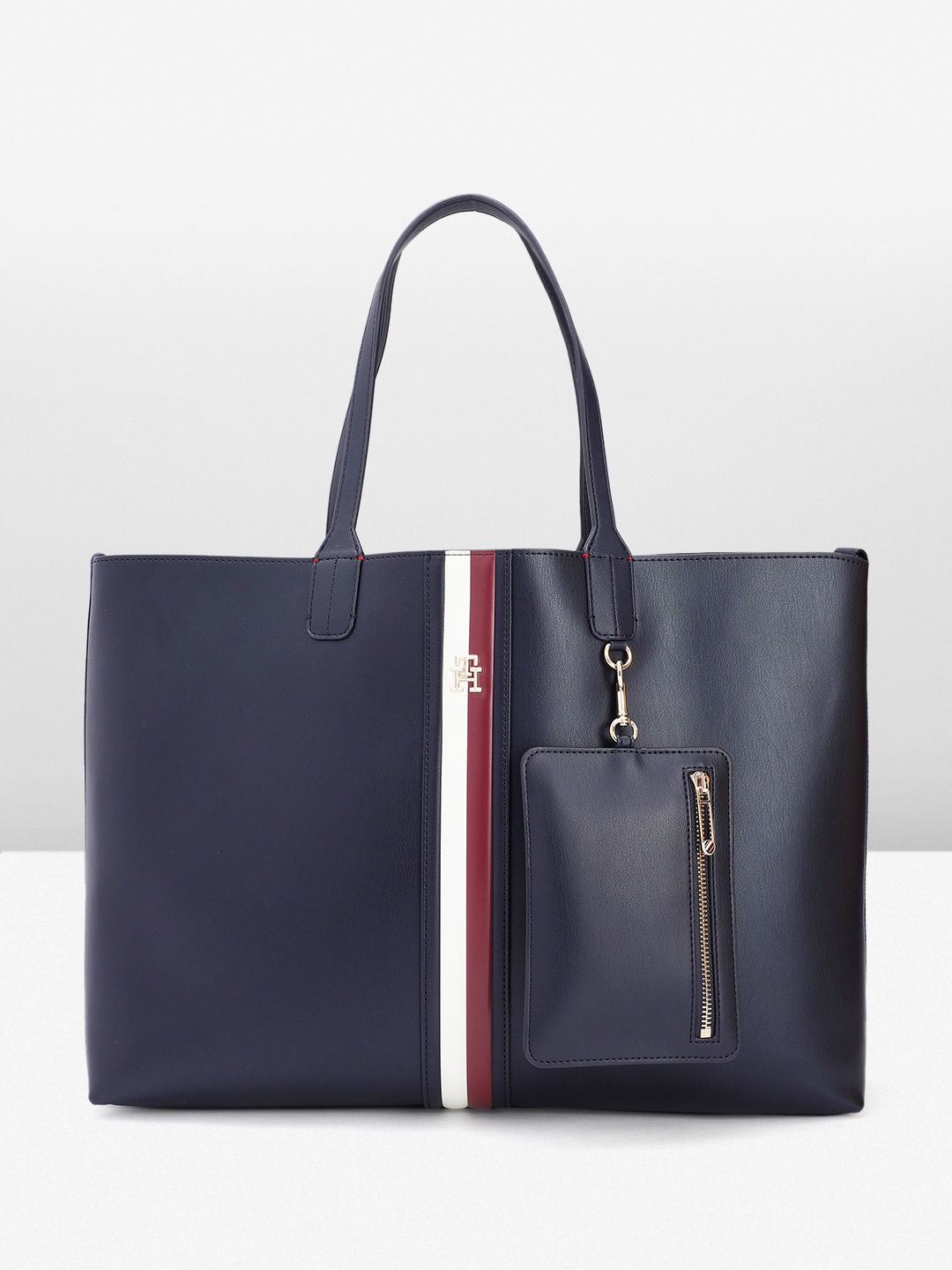 

Tommy Hilfiger Women Solid Tote Bag, Navy blue