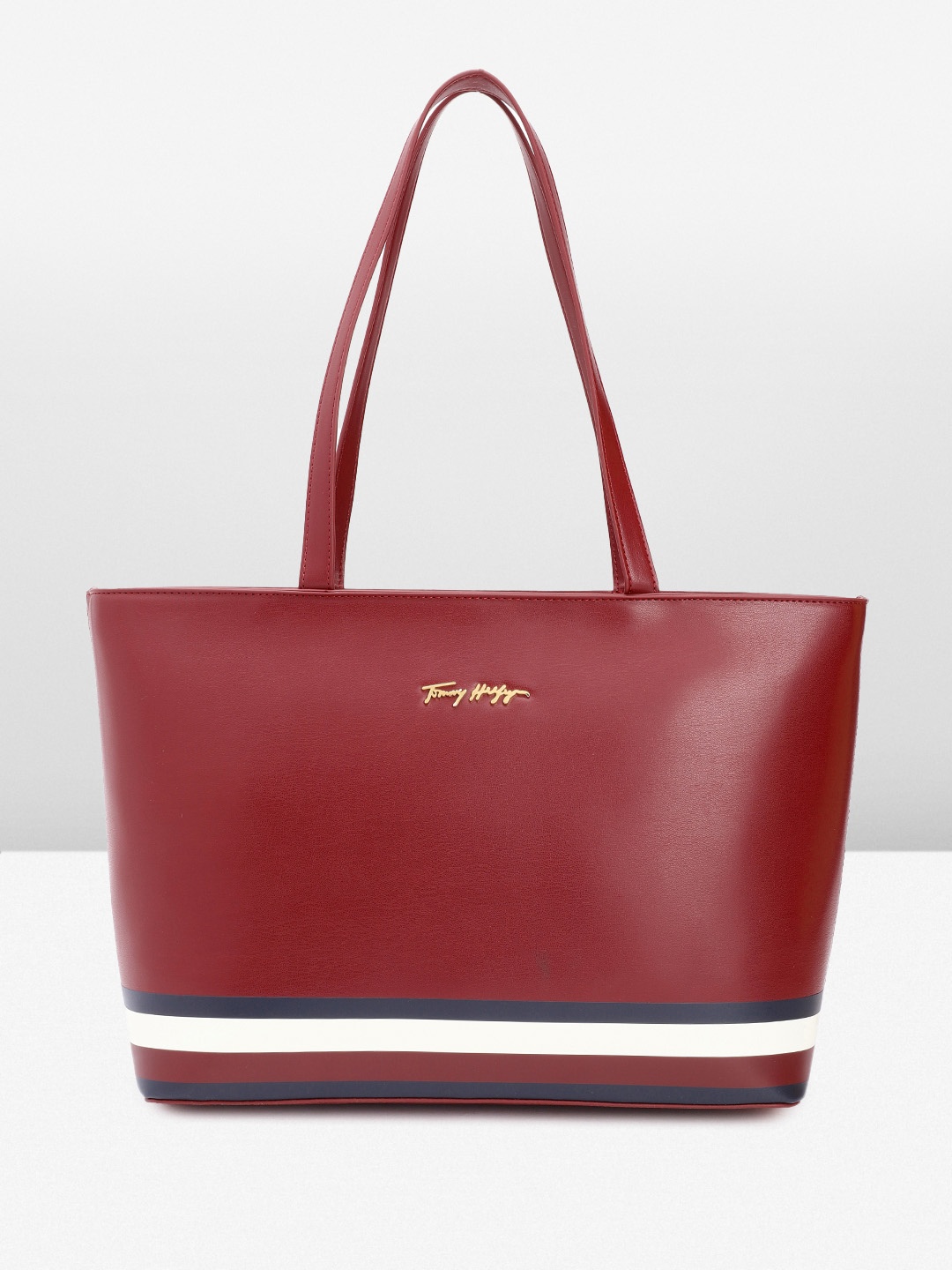 

Tommy Hilfiger Minimal Striped Structured Shoulder Bag, Red