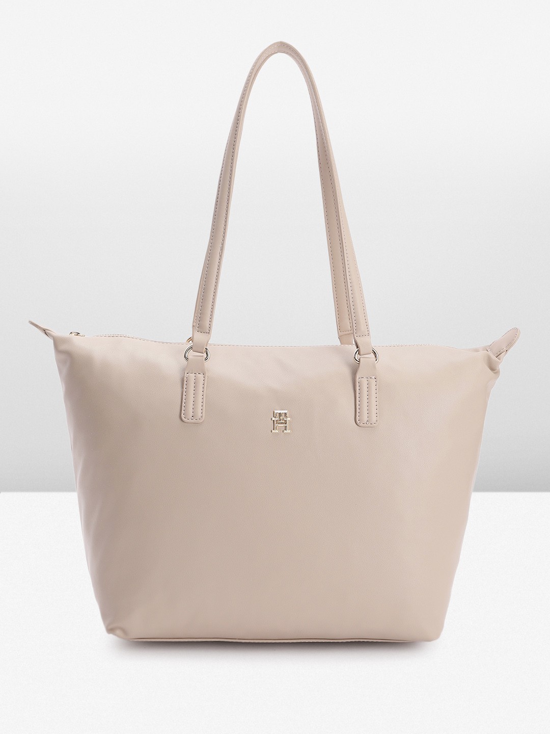 

Tommy Hilfiger Solid Structured Shoulder Bag, Beige
